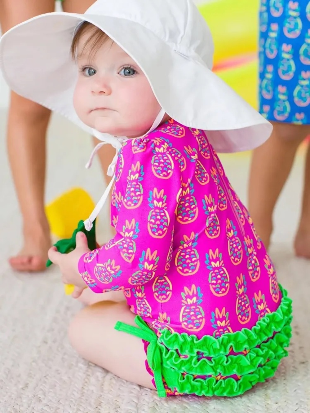 Rufflebutts Long Sleeve One Piece Rashguard